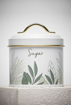 Printed Sugar Canister with Lid - 11x11x13 cm-mxhome-kitchenanddining-cupsandmugs-storage-jars-2