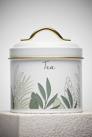 Printed Coffee Canister with Lid - 11x11x13 cm-mxhome-kitchenanddining-cupsandmugs-storage-jars-1