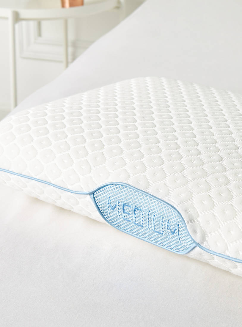 Textured Memory Foam Pillow - 60x40 cm-Pillows-image-1