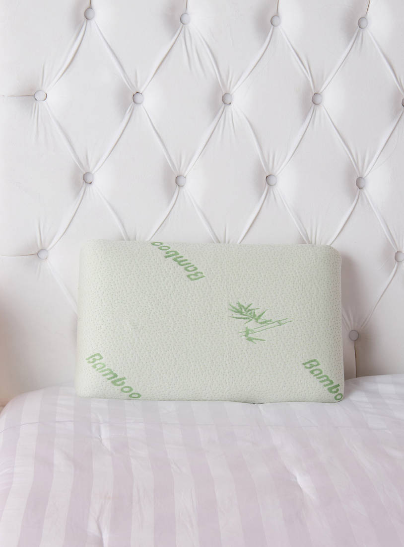 Memory Foam Pillow with Zip Closure - 50x30x8 cm-Pillows-image-0