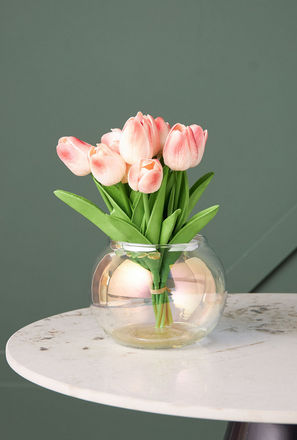 Decorative Tulips in Glass Vase-mxhome-decorandgifting-vaseanddecobowls-3