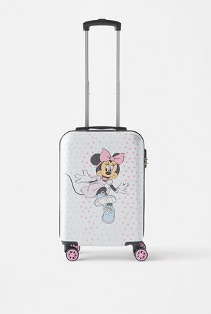 Minnie Mouse Print Hardcase Trolley Bag with Retractable Handle-mxwomen-bagsandwallets-luggage-2