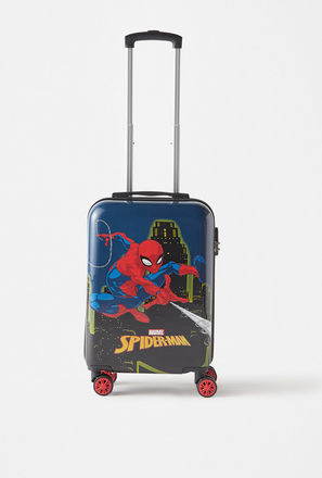 Spider-Man Print Hardcase Trolley Bag with Retractable Handle-mxmen-bagsandwallets-luggage-1