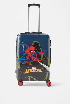 Spider-Man Print Hardcase Trolley Bag with Retractable Handle-mxmen-bagsandwallets-luggage-3