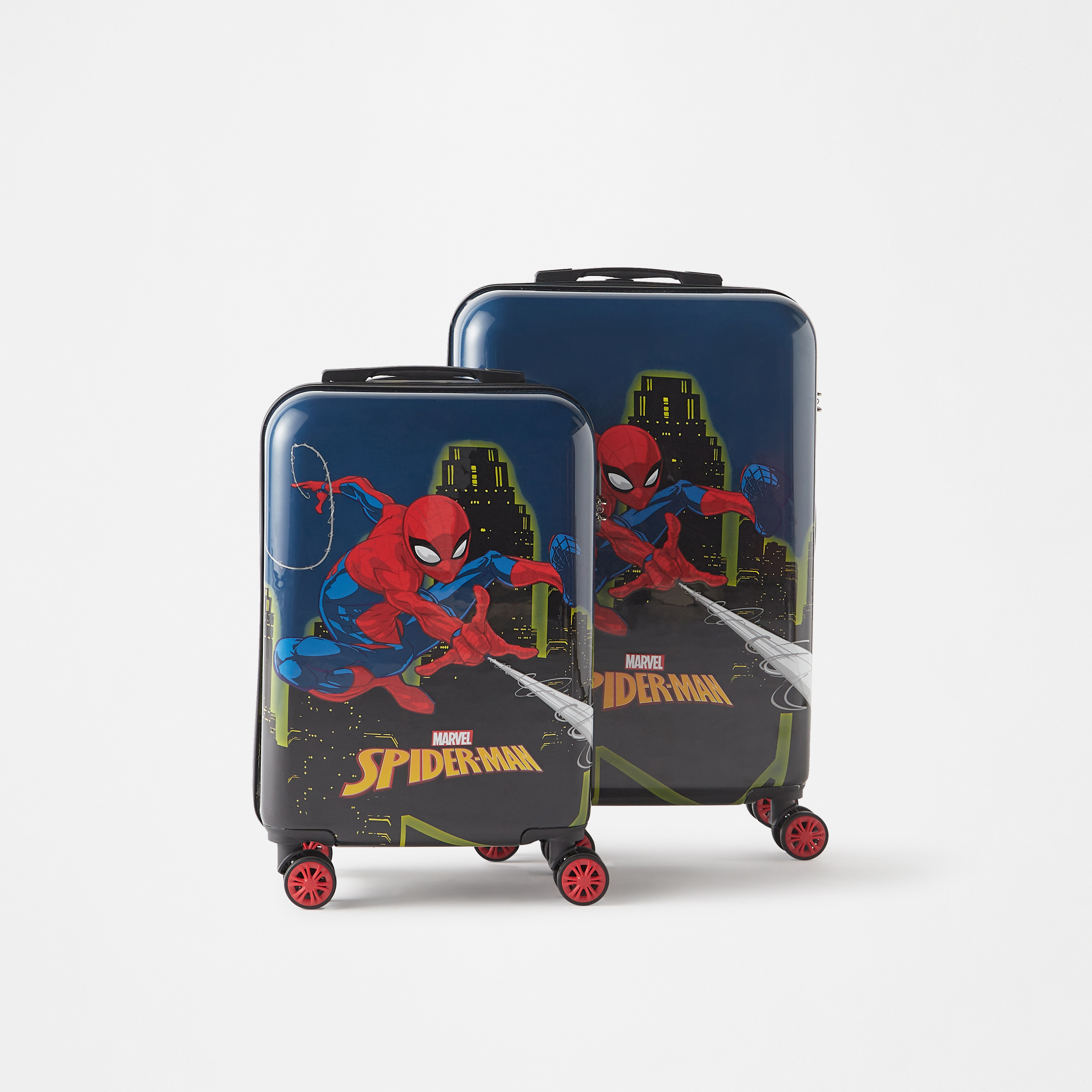 Shop Spider Man Print Hardcase Trolley Travel Bag with Retractable Handle Online Max Qatar