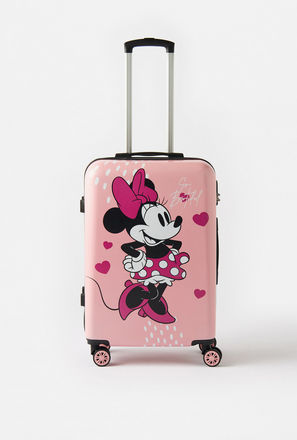 Minnie Mouse Print Hardcase Trolley Travel Bag with Retractable Handle - 65x45x26 cm-mxwomen-bagsandwallets-luggage-3