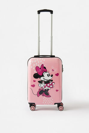 Minnie Mouse Print Hardcase Trolley Travel Bag with Retractable Handle - 56x39x23 cm-mxwomen-bagsandwallets-luggage-2