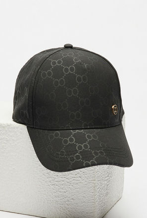 قبعة بشريط إغلاق لاصق وطبعات مونوجرام-mxwomen-accessories-capsandhats-1