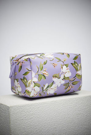 All-Over Floral Print Pouch with Zip Closure-mxwomen-bagsandwallets-pouches-0