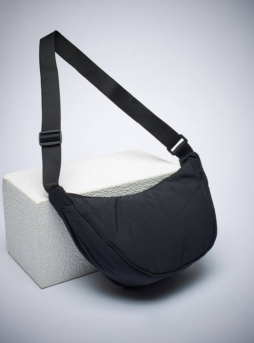 Plain Crossbody Bag with Adjustable Strap-Bags-image-1