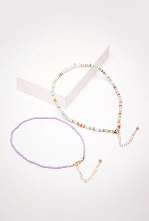 قلادة مزيّنة بالخرز - طقم 2 قطع-mxkids-accessories-girls-jewellery-necklacesandpendants-3