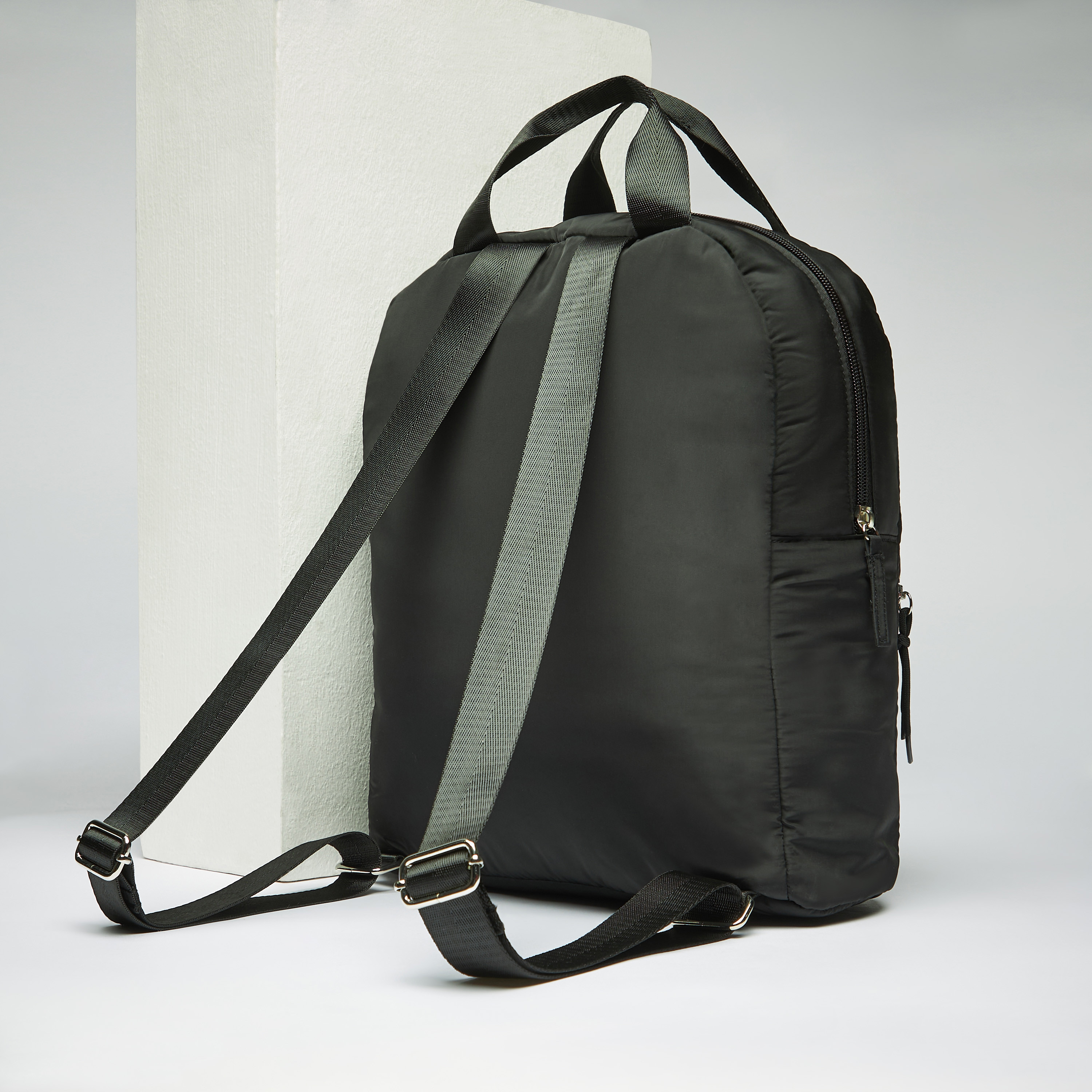 Shop Plain Travel Backpack with Adjustable Shoulder Straps Online Max Bahrain