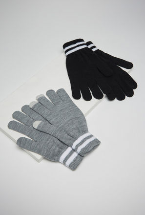 Pack of 2 - Knitted Gloves-mxkids-accessories-boys-woolenaccessories-1