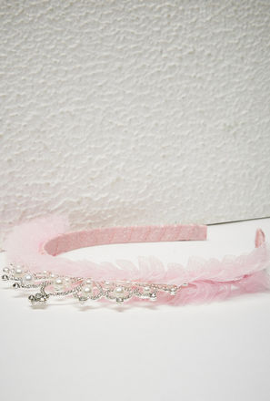 Crown Accented Hairband with Mesh Detail-mxkids-accessories-girls-hairaccessories-hairband-3