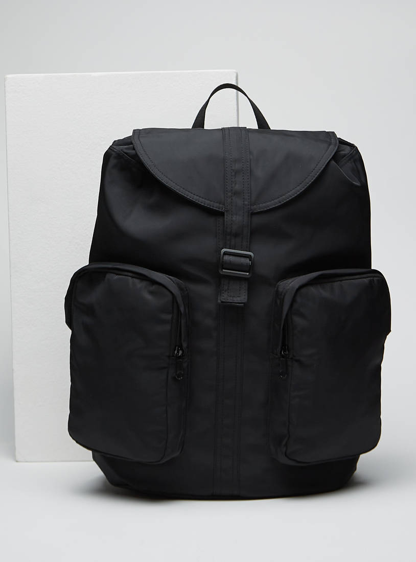 Plain Backpack with Adjustable Shoulder Straps-Bags-image-0