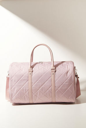 Quilted Duffle Bag with Handles and Detachable Strap-mxmen-accessories-travelaccessories-3
