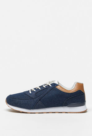 Textured Lace-Up Sneakers-mxmen-shoes-sneakers-3