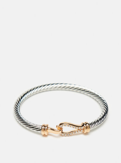 Embellished Metallic Cuff Bracelet