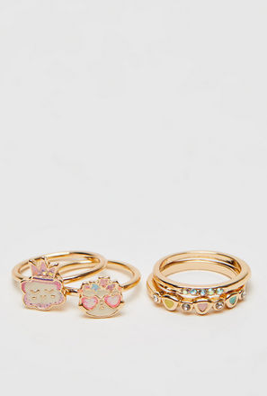 Set of 4 - Studded Ring