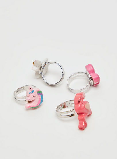 Set of 4 - Embellished Ring-Rings-image-1
