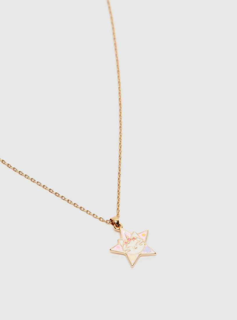 Star Studded Pendant Necklace with Earrings and Ring Set-Sets-image-1