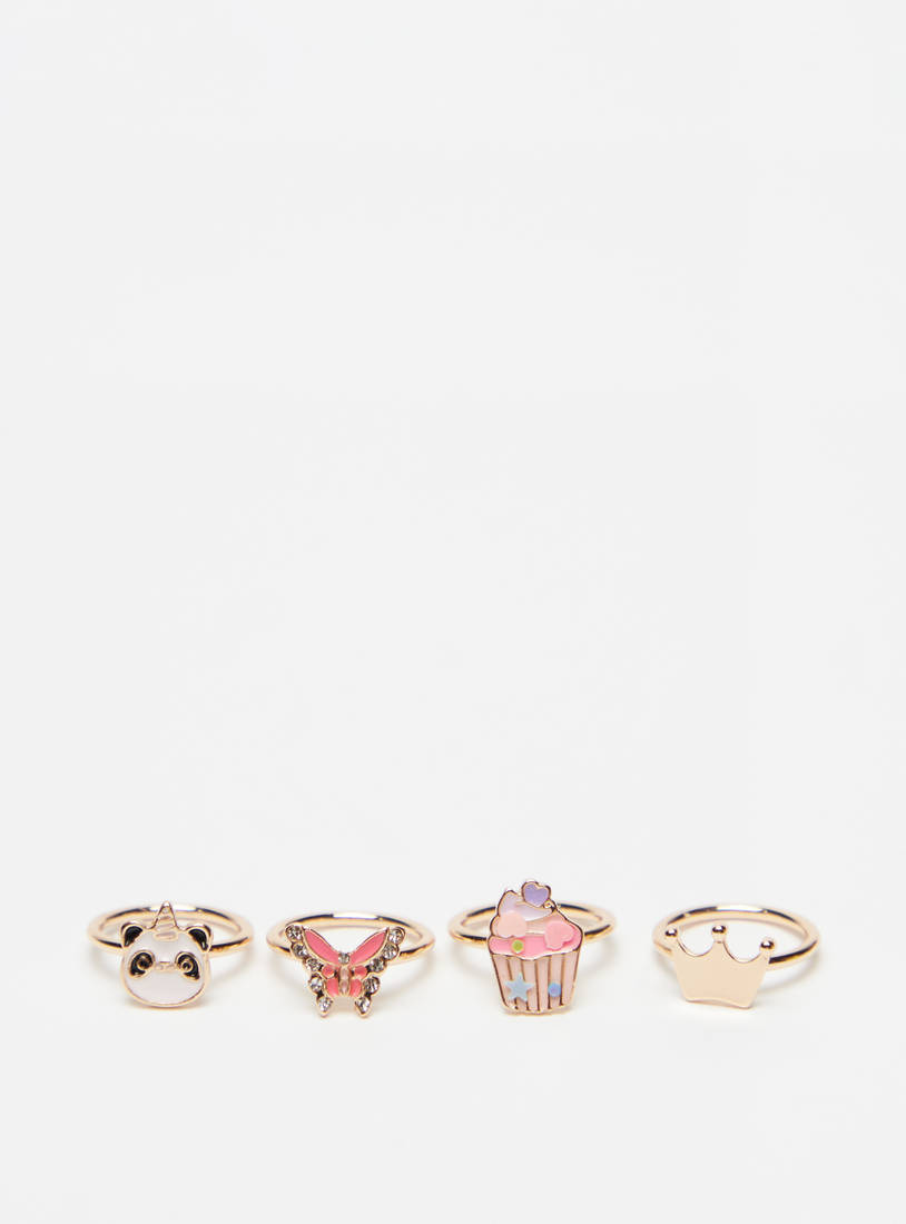 Set of 4 - Embellished Ring-Rings-image-0