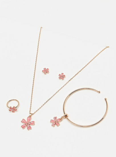 Floral Shape 5-Piece Necklace Set