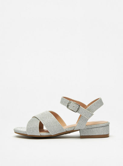 Strappy Sandals with Buckle Closure-Sandals-image-0