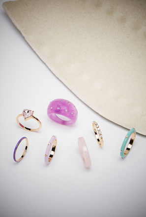 Pack of 7 - Embellished Ring-mxwomen-accessories-jewellery-rings-1