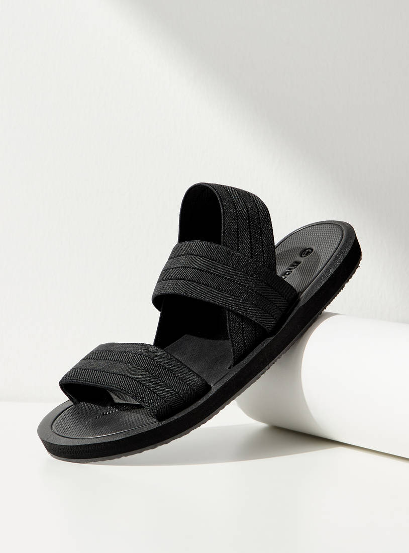 Textured Sandals with Slingback Closure-Sandals-image-0