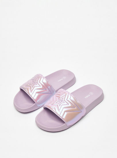 Textured Slip-On Beach Slippers
