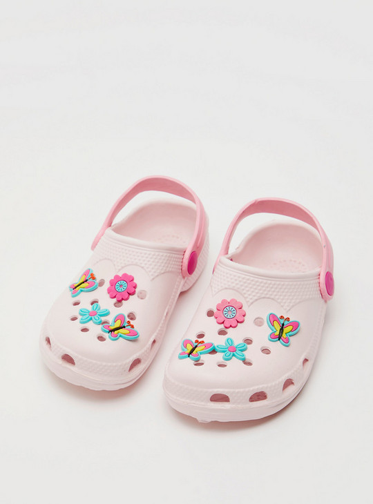 Slip-On Clogs with Applique Detail