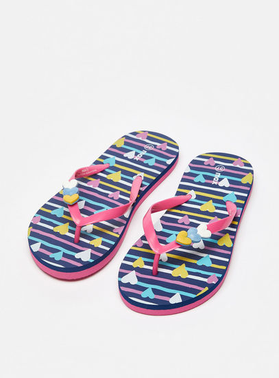 Printed Slip-On Thong Slippers