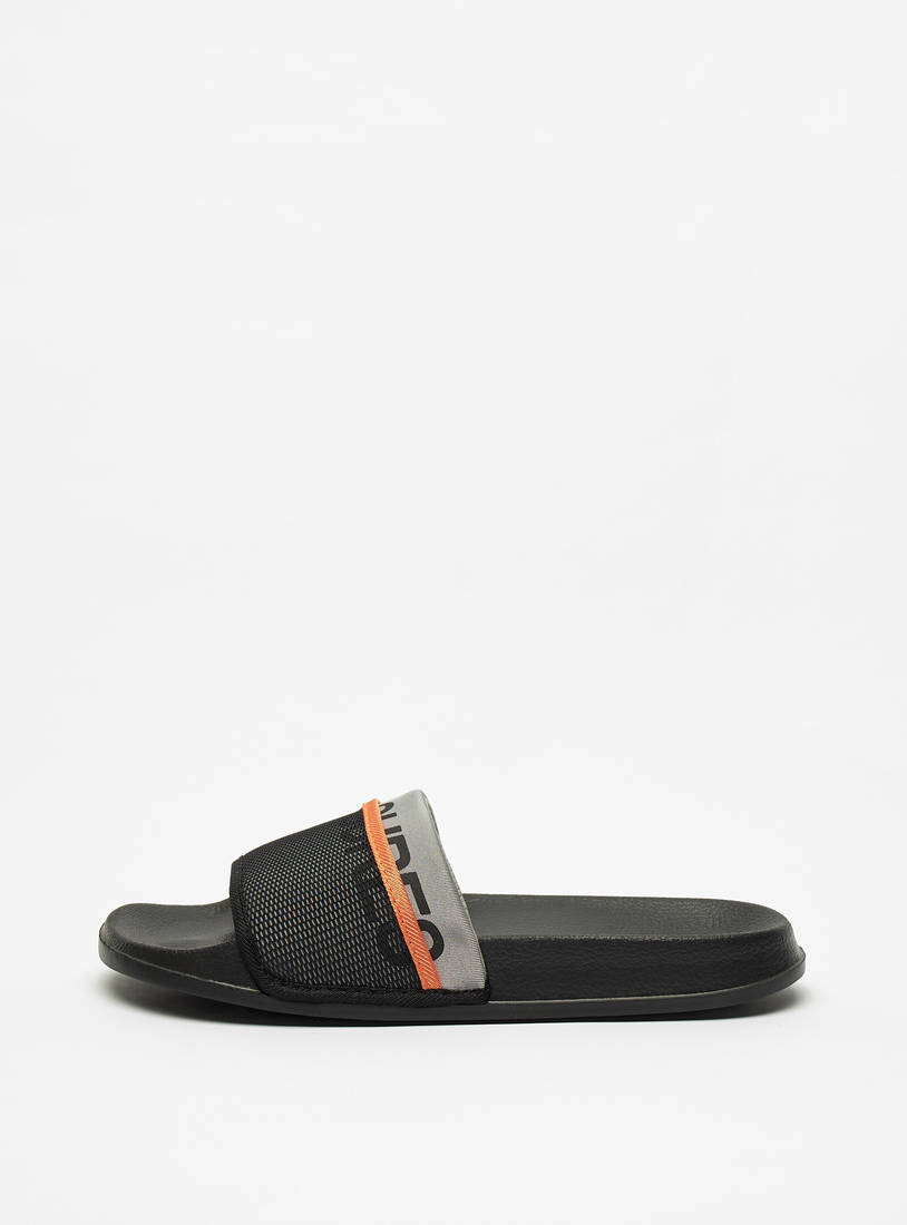 Slogan Print Slip-On Beach Slippers-Sandals-image-0