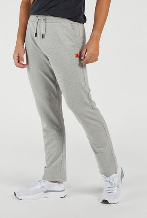 Solid Anti-Pilling Track Pants with Drawstring Closure and Pockets