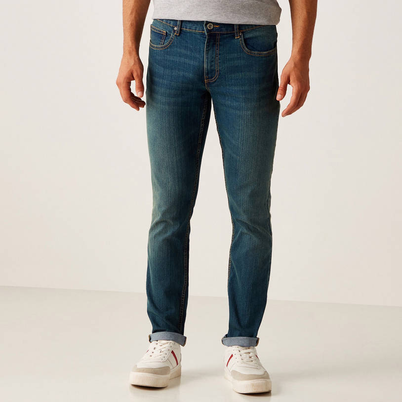 Slim Fit Better Cotton Jeans--image-0