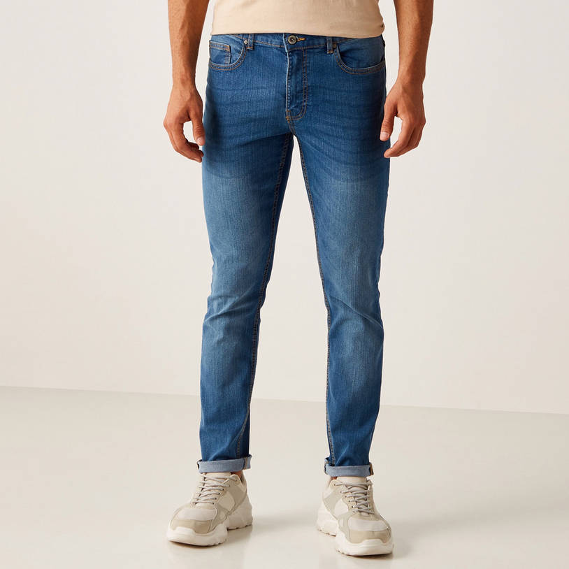 Slim Fit Better Cotton Jeans--image-0