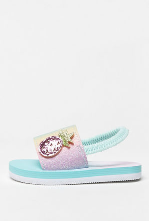 Embellished Slip-On Slide Slippers with Elastic Strap-mxkids-babygirlzerototwoyrs-shoes-flipflops-2