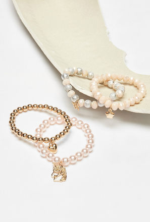 Pack of 4 - Bead Embellished Bracelet-mxkids-accessories-girls-jewellery-banglesandbracelets-3