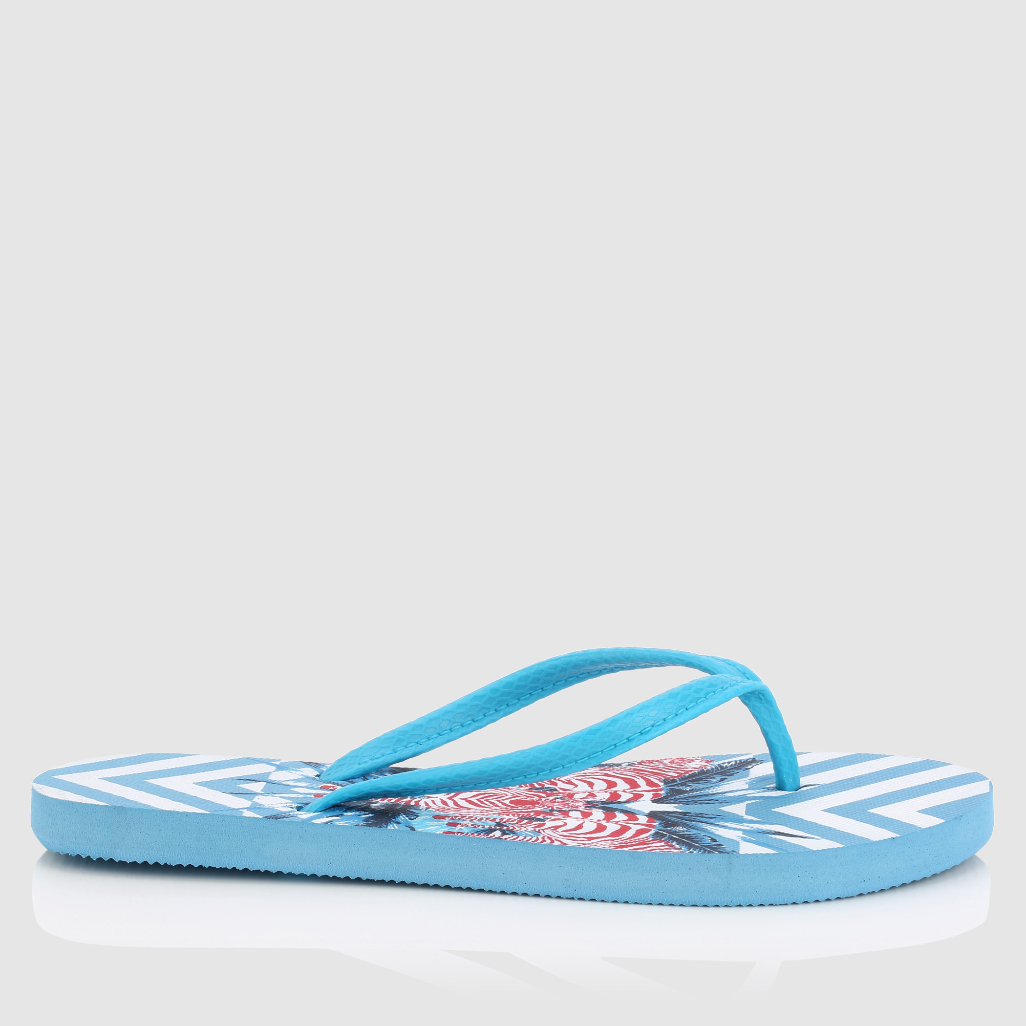 Shop Printed Flip Flops with Textured Straps Online Max Bahrain