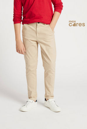 Solid Mid-Rise Chinos with Pockets and Belt Loops-mxkids-boyseighttosixteenyrs-clothing-bottoms-pants-2