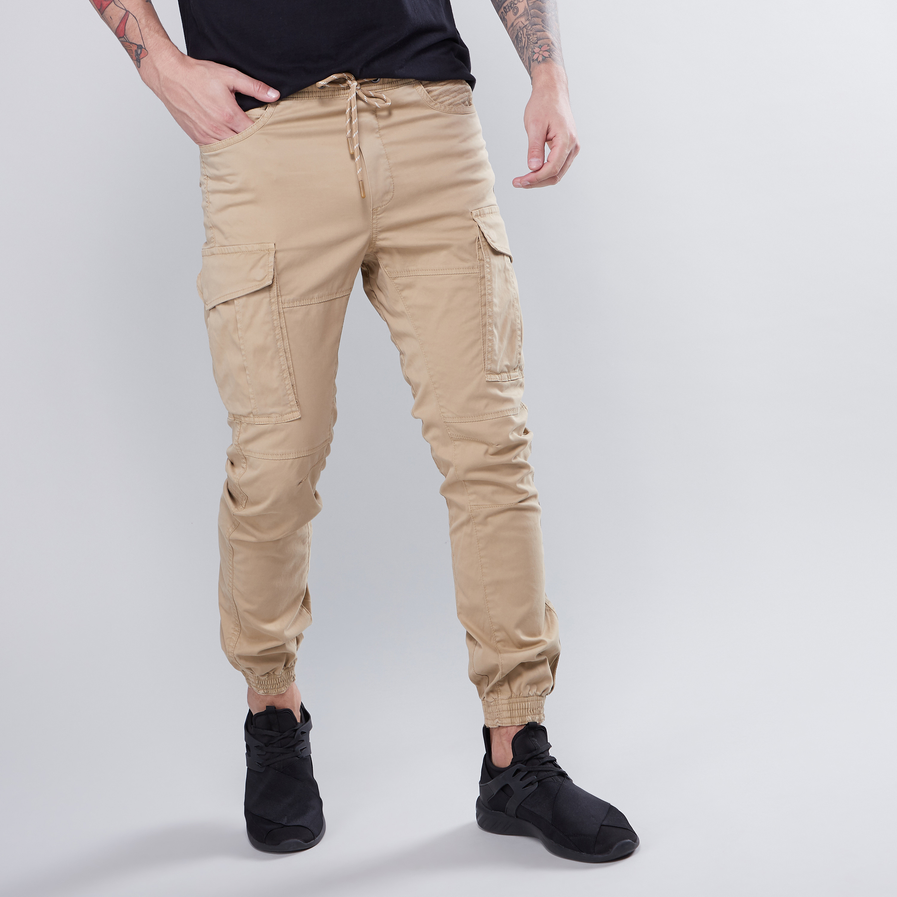 Cargo pants with sales cuffed hems