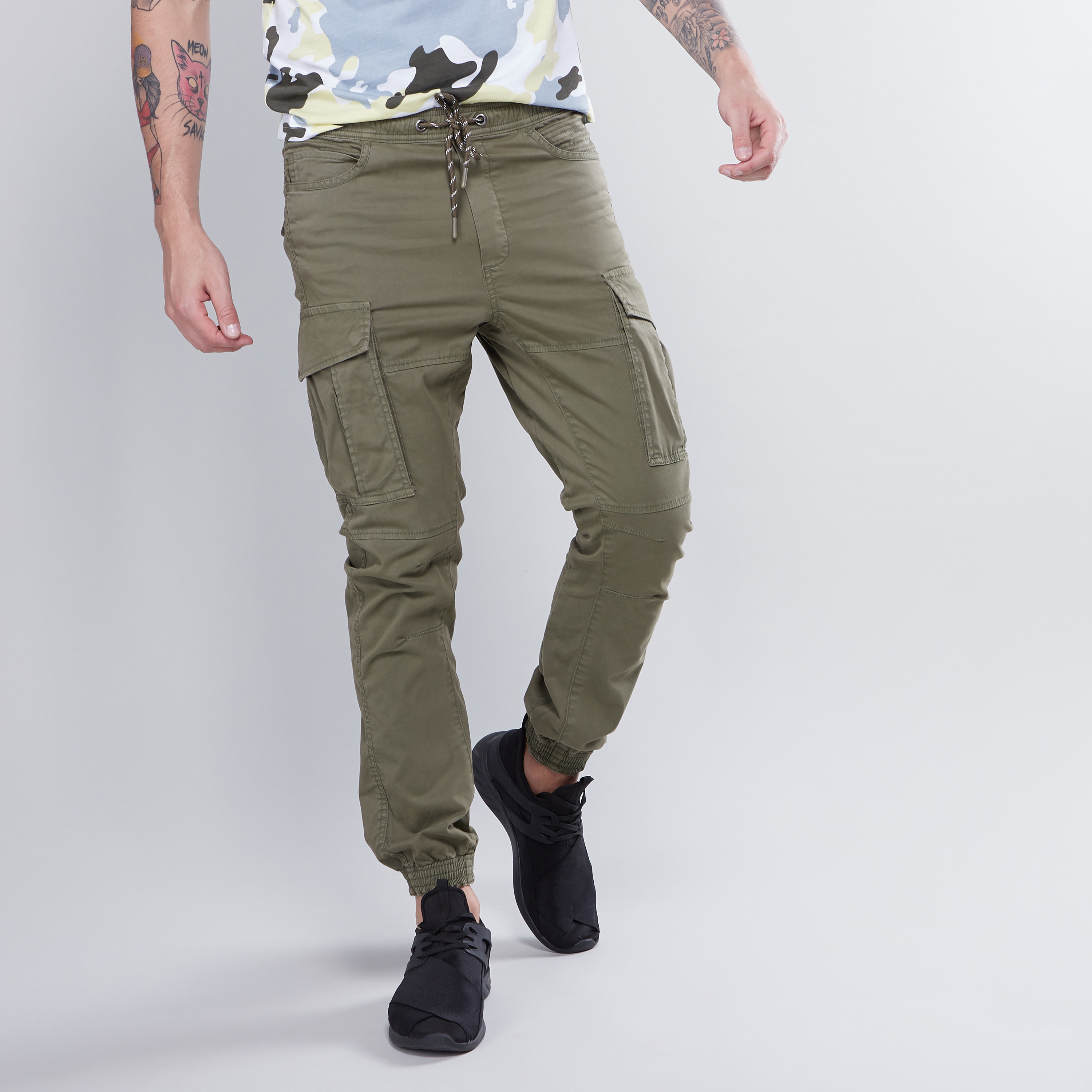 Mens cargo trousers on sale cuffed