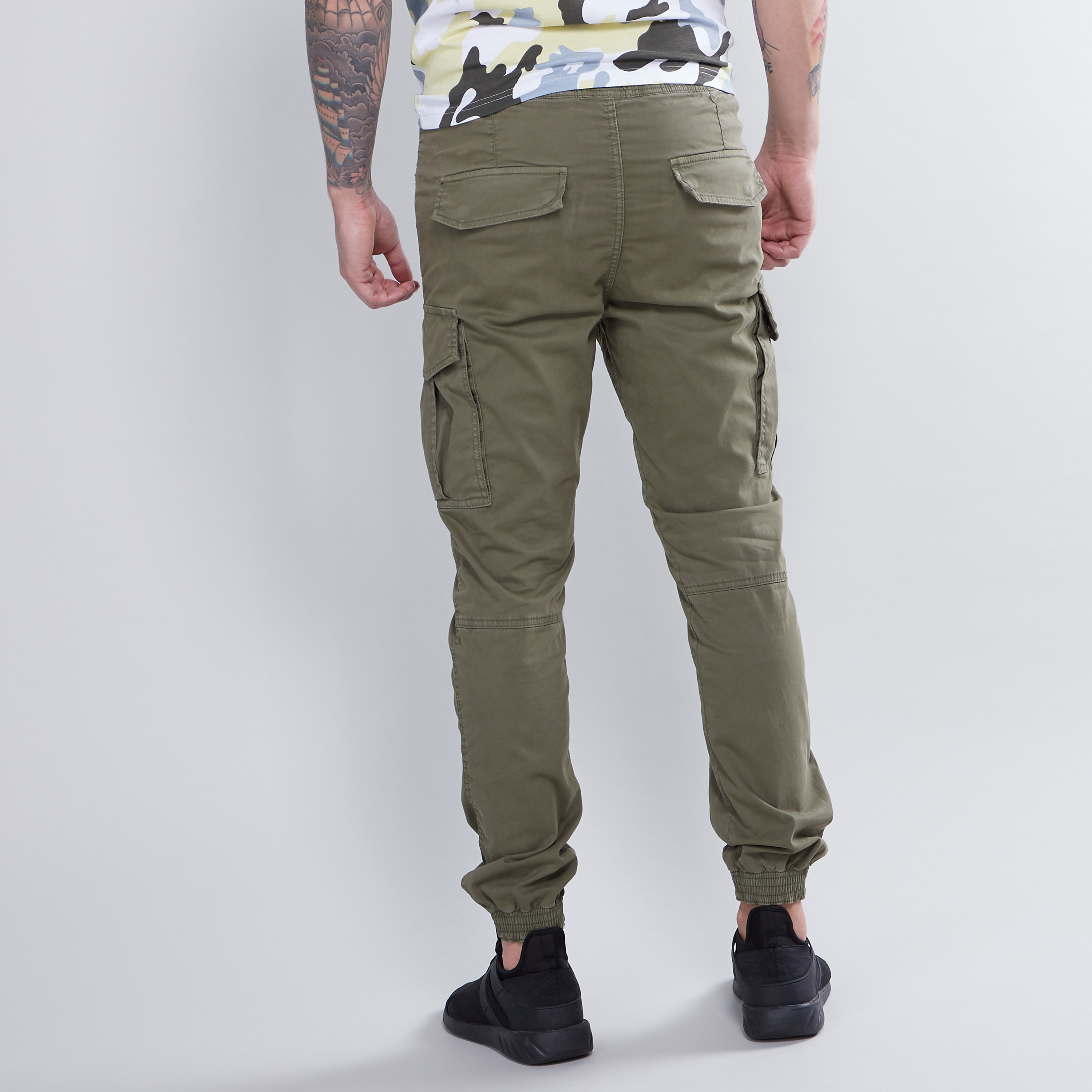 cuffed mens cargo pants