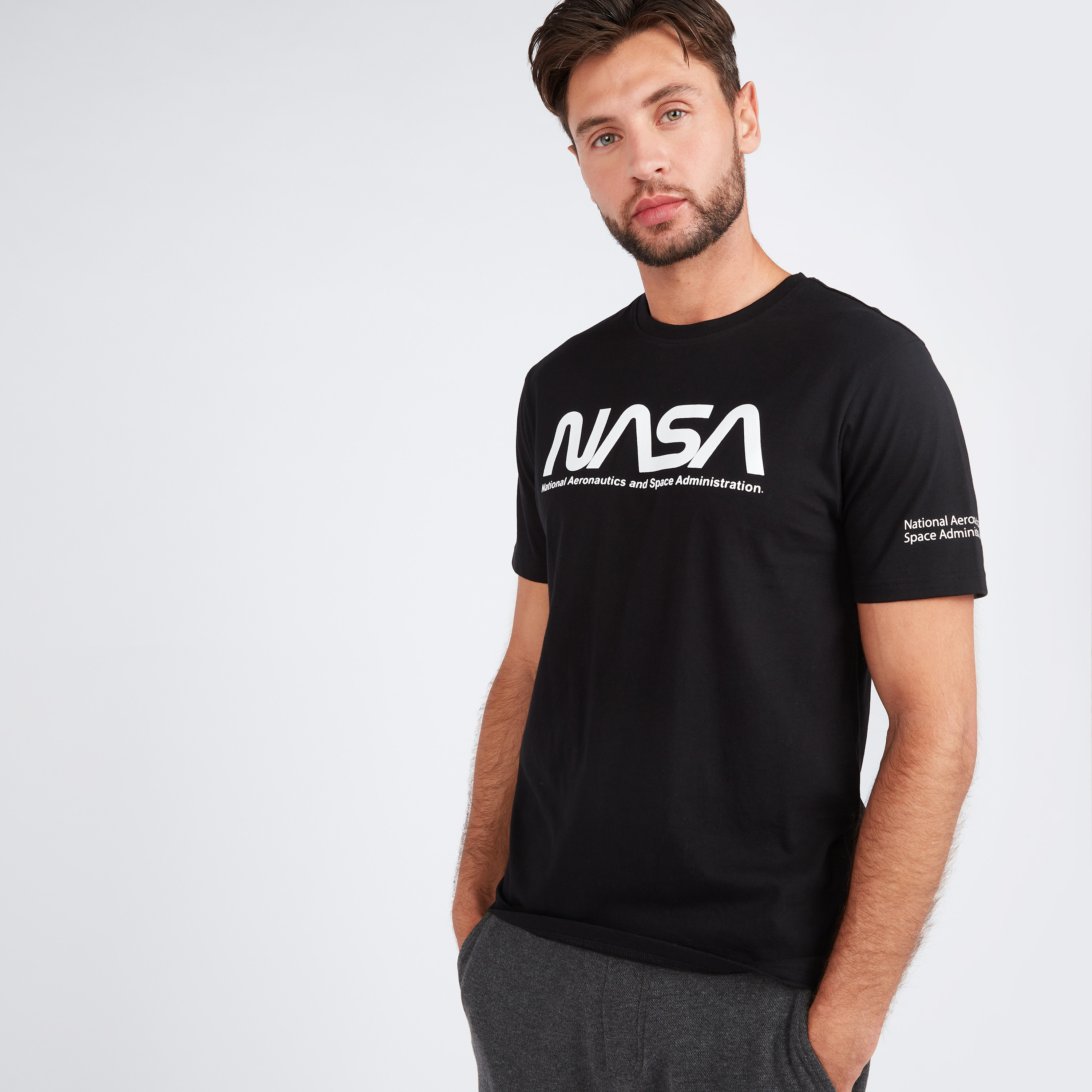 Slim Fit NASA Graphic Print T-shirt 