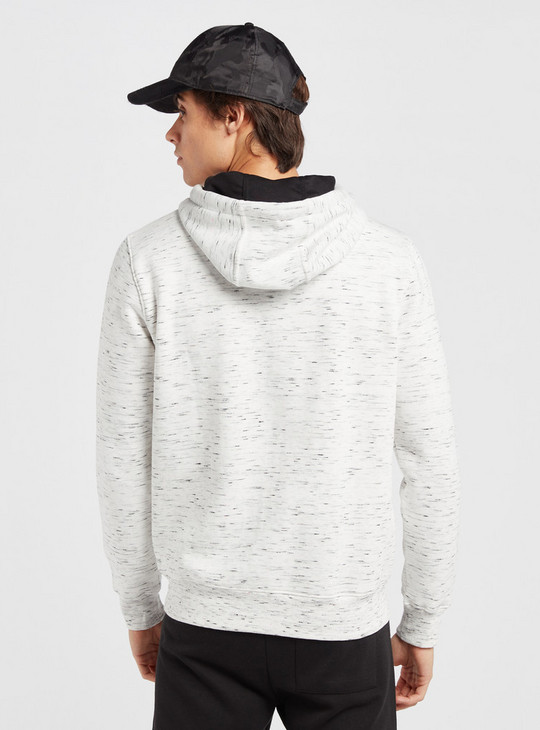 Graphic Print Hoodie with Long Sleeves