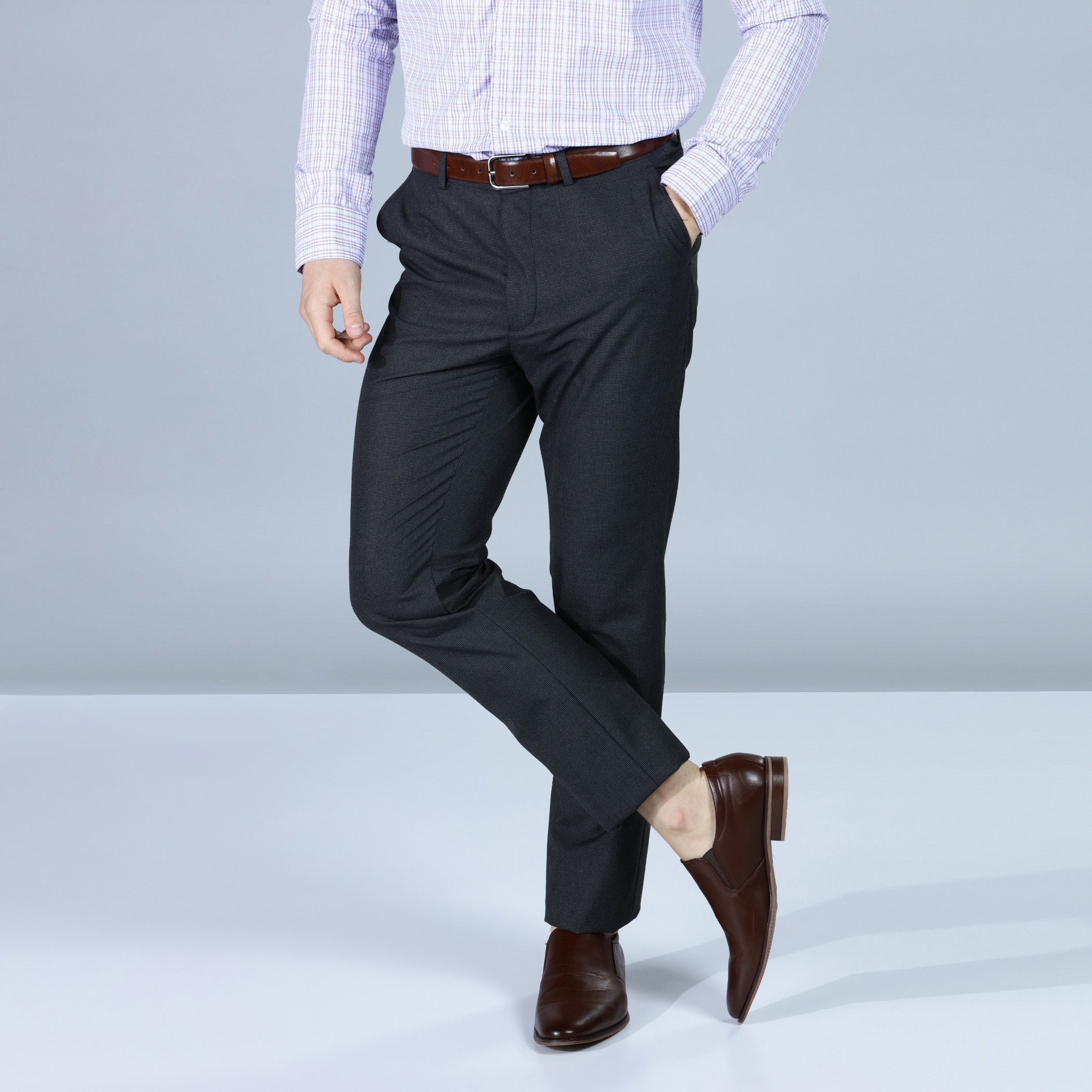 MAX Checked Slim Fit Formal Trousers | Max | Banashankari | Bengaluru