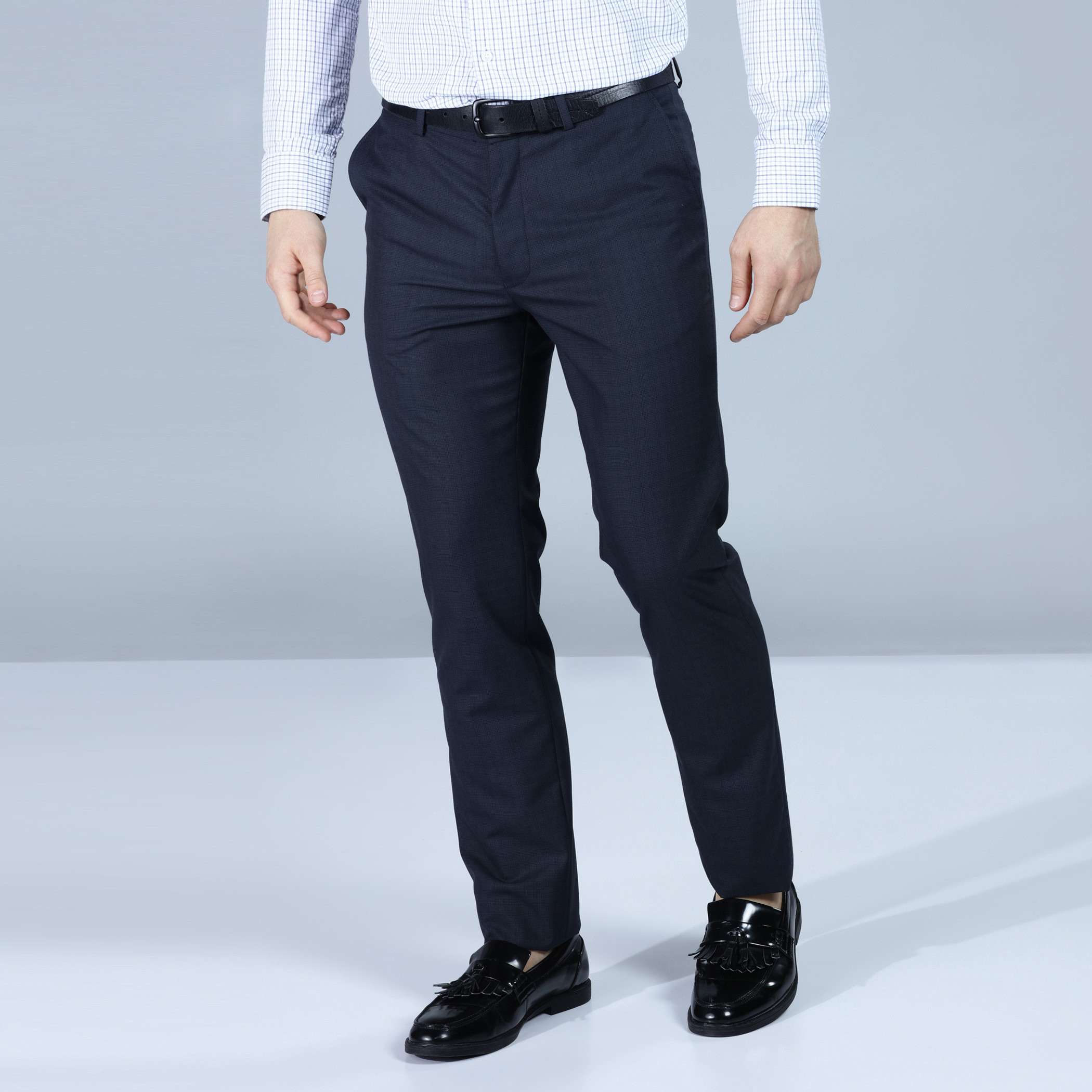 Buy Men Grey Solid Super Slim Fit Formal Trousers Online - 750673 | Peter  England