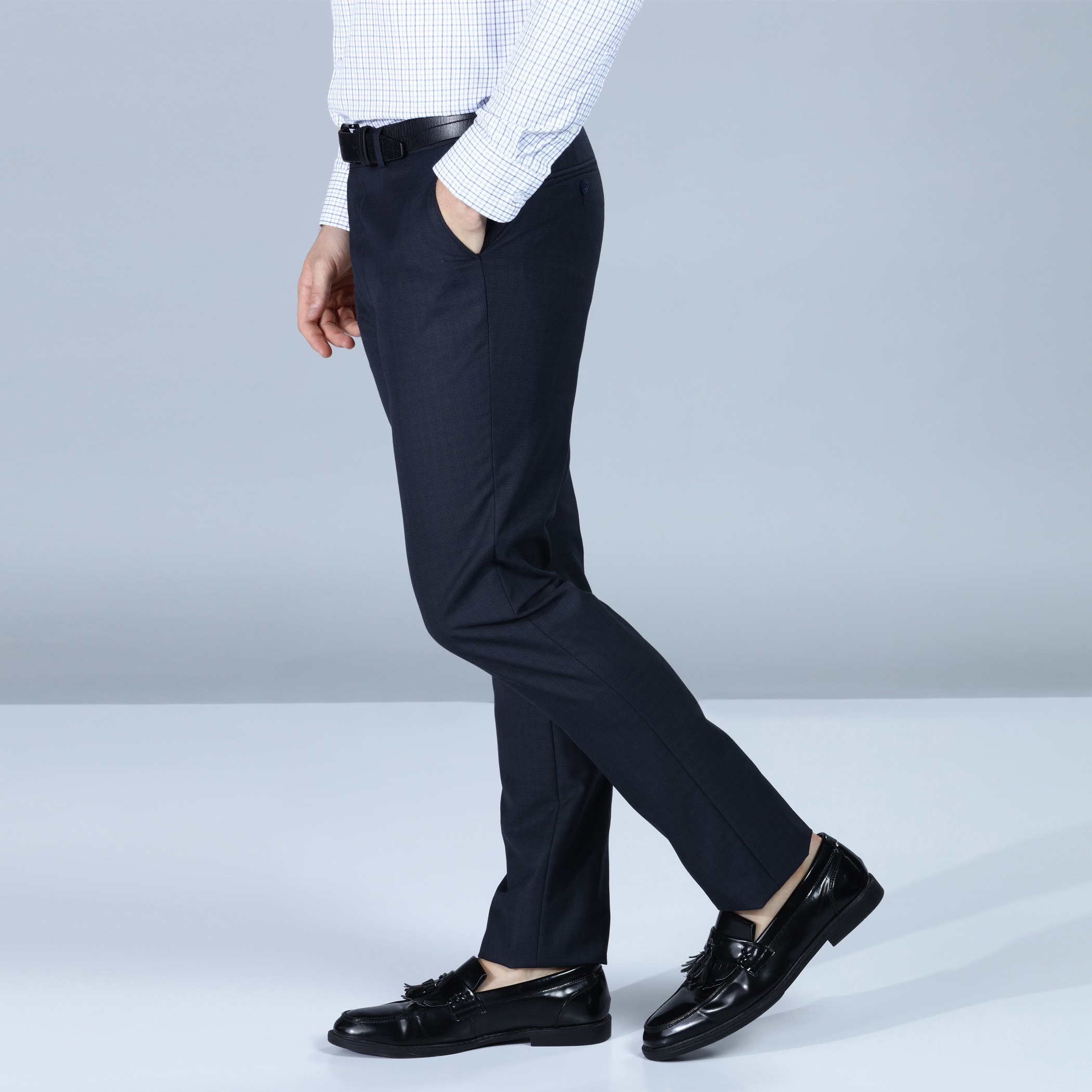 Men Business Casual Dress Formal Pants Trousers Straight Leg Thin Summer  Classic | eBay