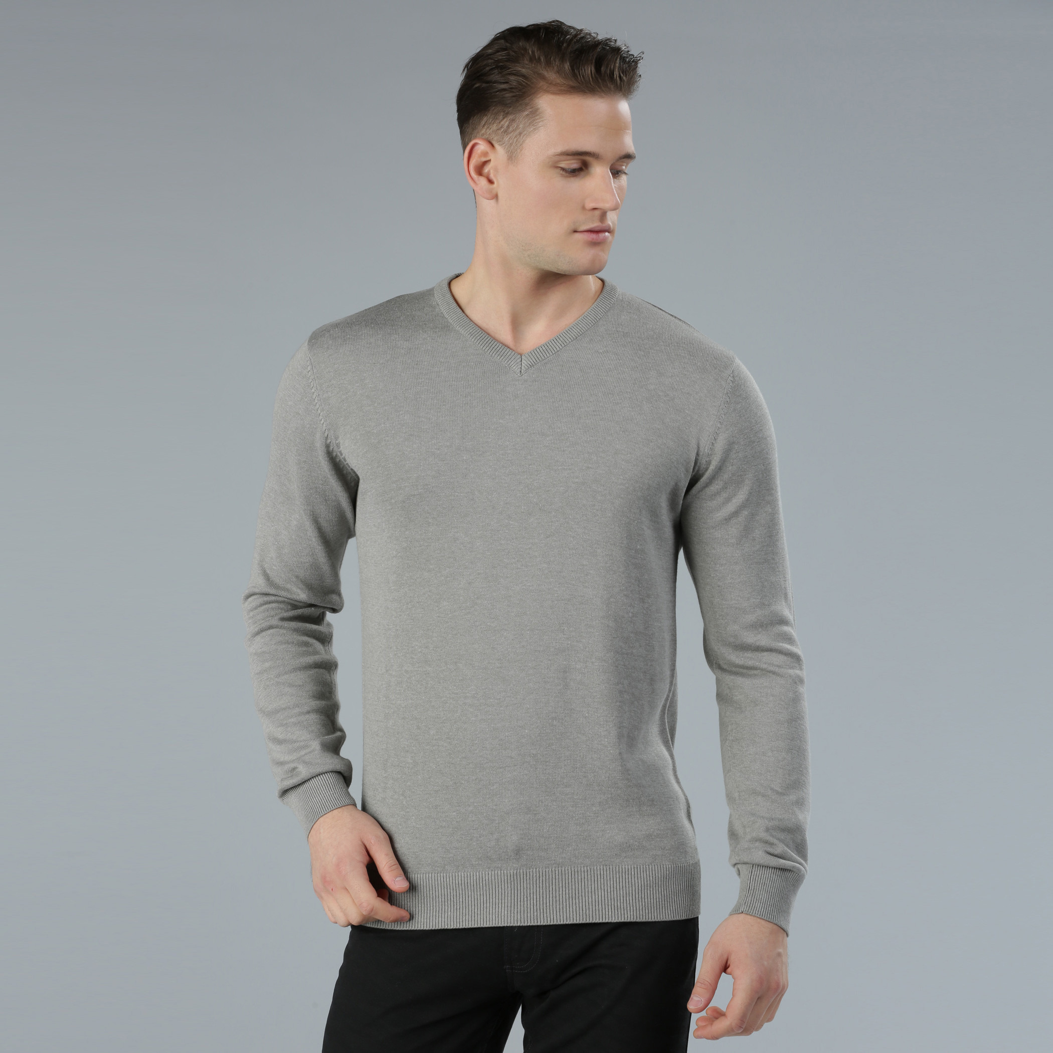 Shop Sweater with Long Sleeves and V 